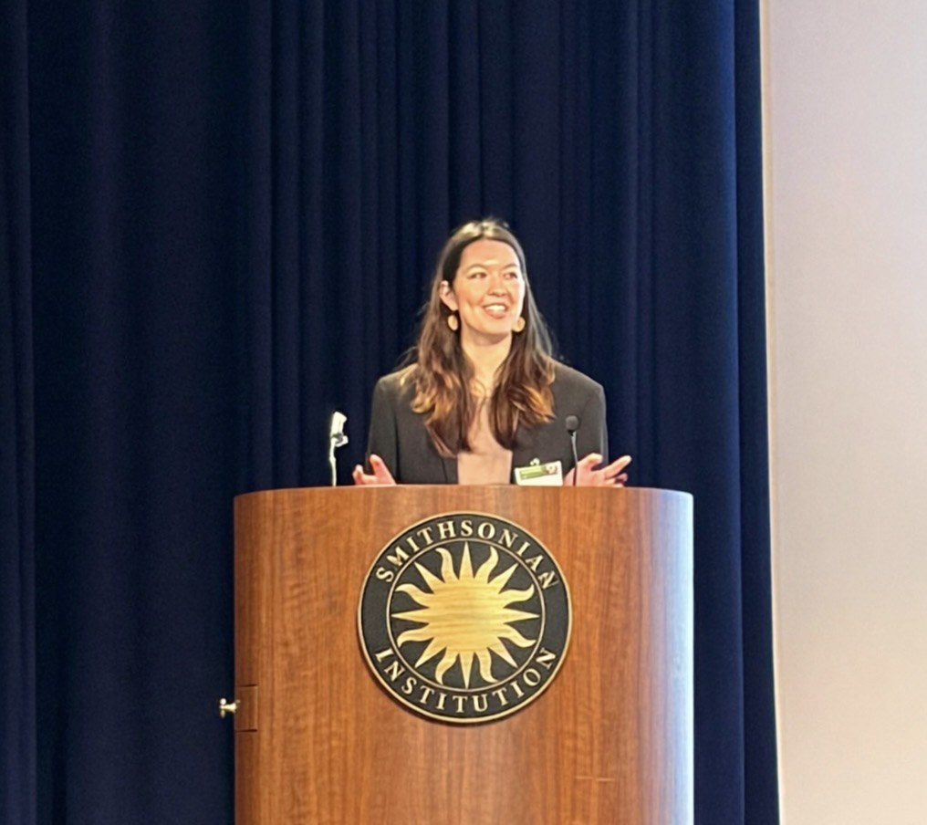Presenting ocular research at the Smithsonian Institution.